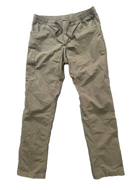 BYLT Weekender Pant Mens L Khaki Drawstring Elasti Ripstop Cargo Stretch A010022